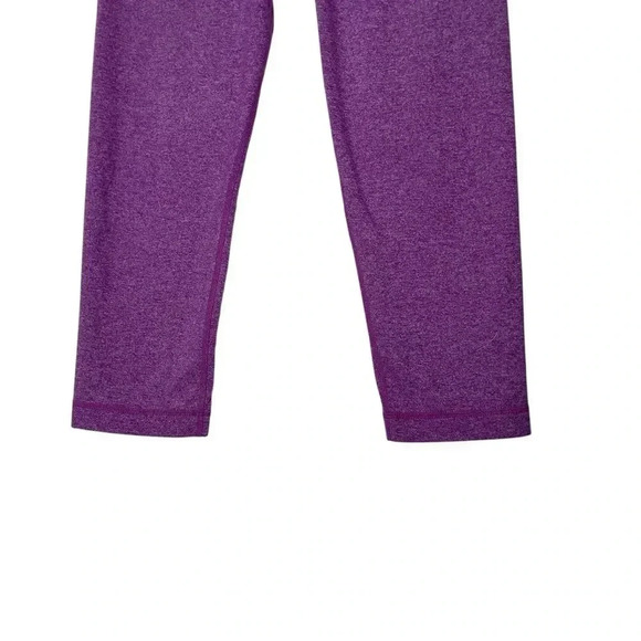 Lululemon Wunder Under Crop Heathered Purple Stretch Size 6 - Picture 2 of 6